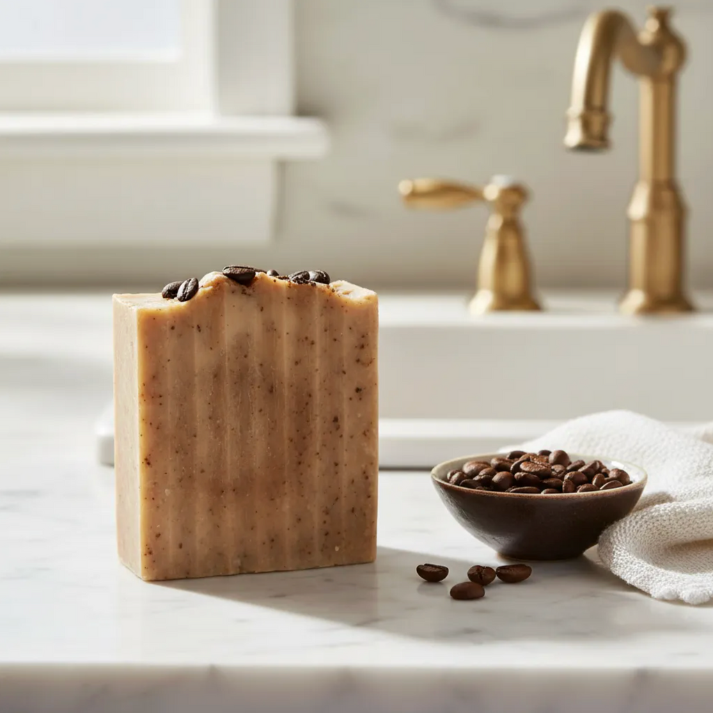 Jabón Artesanal De Café Exfoliante 100% Natural, 100gr