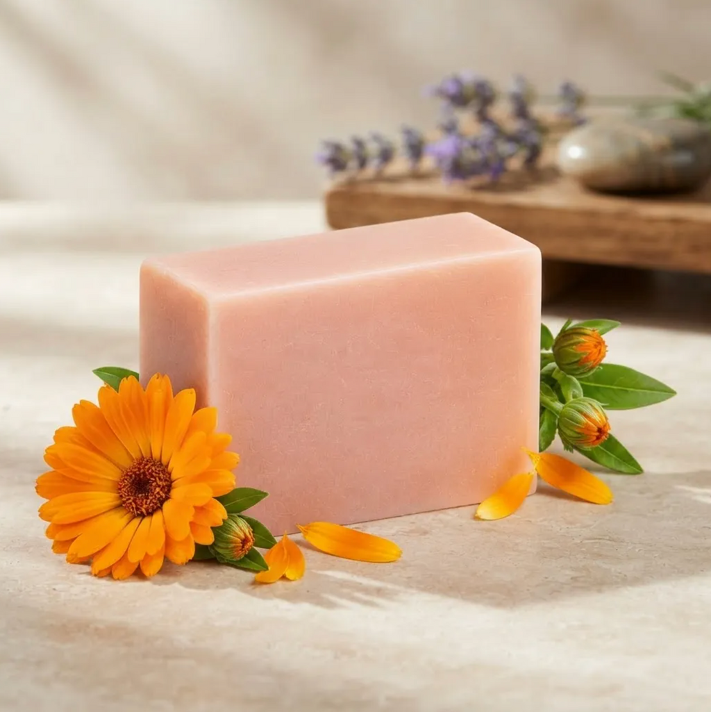 Jabón Leche de Burra con Caléndula 100% Natural, 100gr aprox