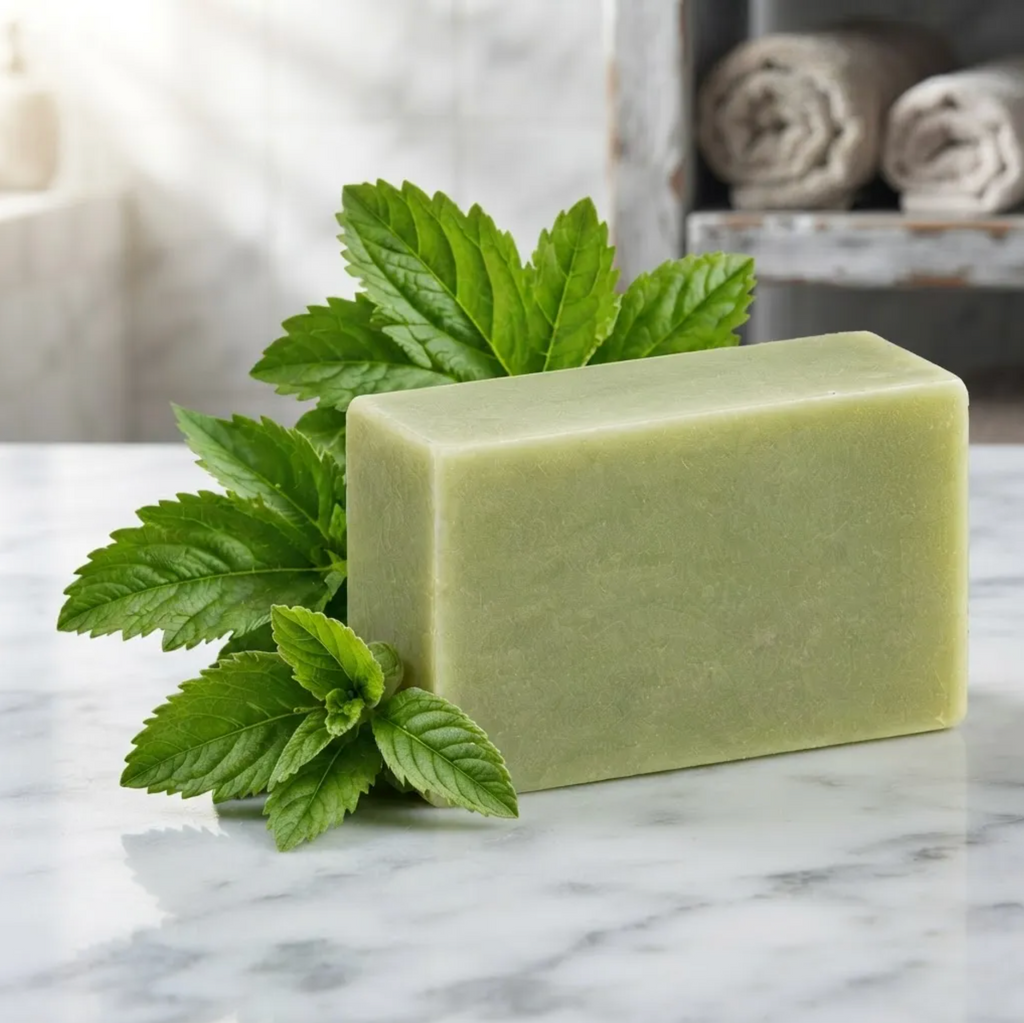 Jabón Leche de Burra con Matico 100% Natural, 100gr aprox.