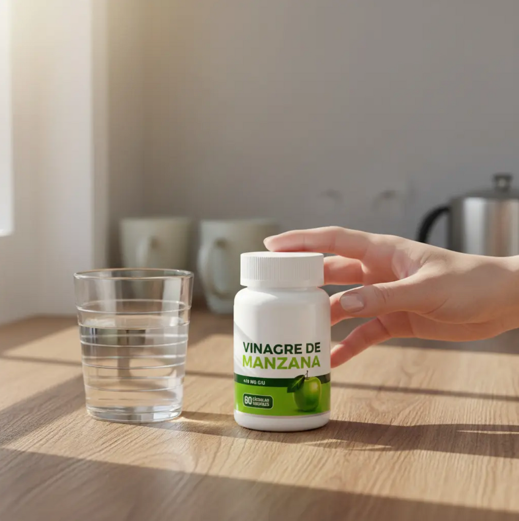 Vinagre Sidra Manzana 60 Cáp, Natural Detox Adelgazante