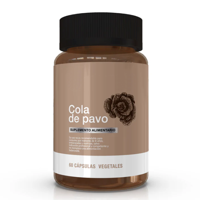 Cola De Pavo 60 Cápsulas Sistema Inmune y Energía.