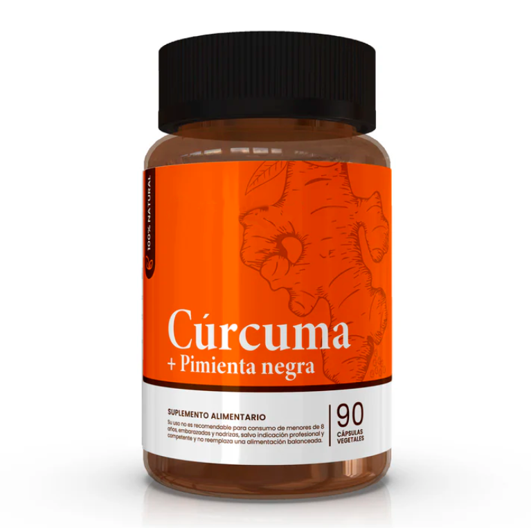 Cúrcuma + Pimienta Negra – 90 Cápsulas
