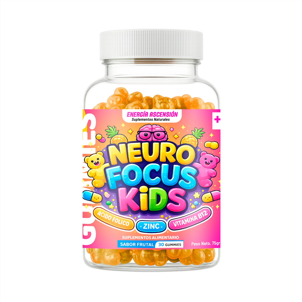 Neuro Focus Gummies Kids +4 hasta 7 Años