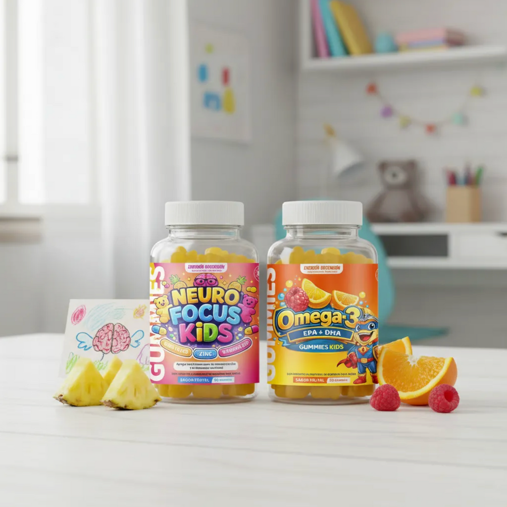 NeuroFocus + Omega 3 Kids +4 Años, Concentración y Memoria