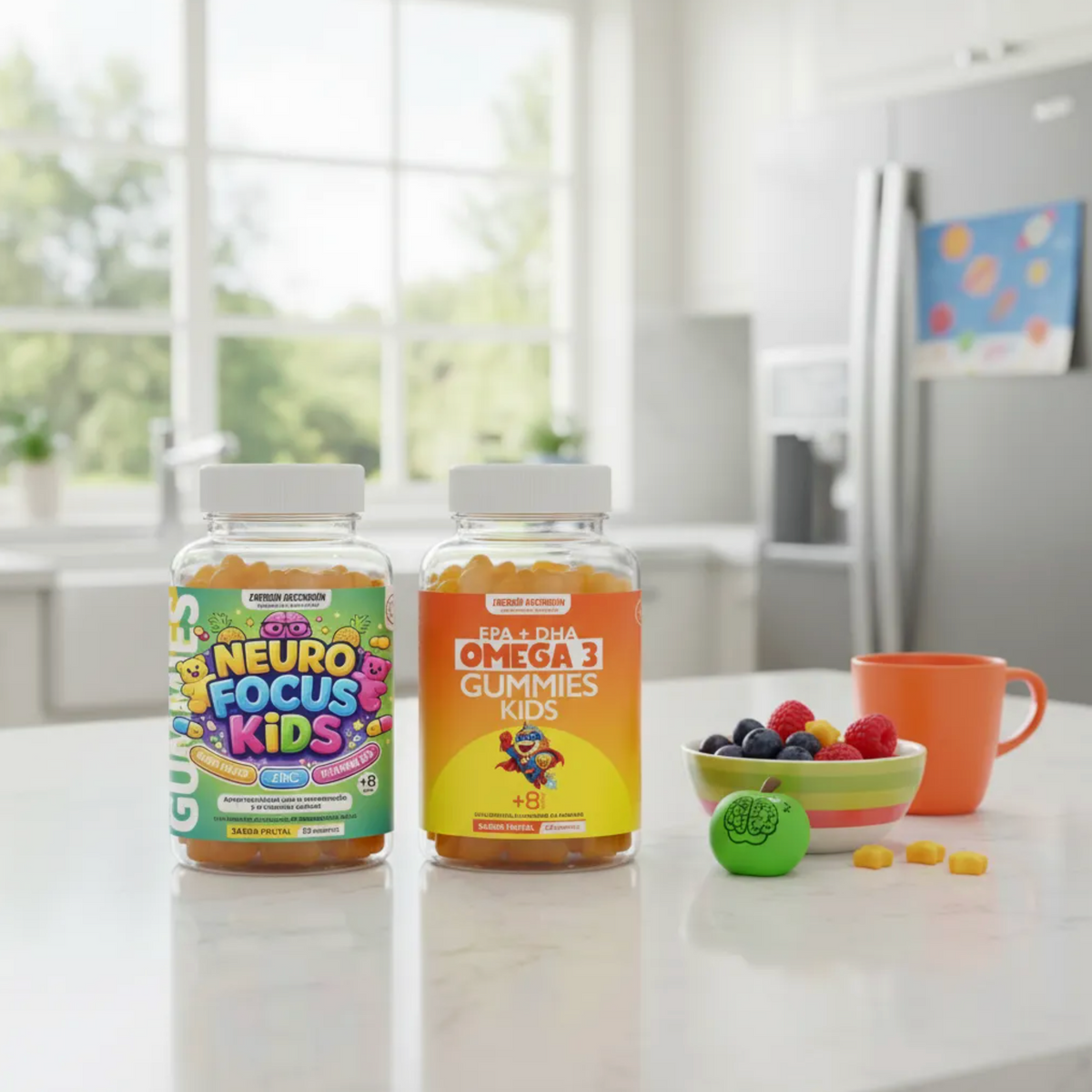 NeuroFocus + Omega 3 Gummies Kids +8 años, Concentración y Enfoque