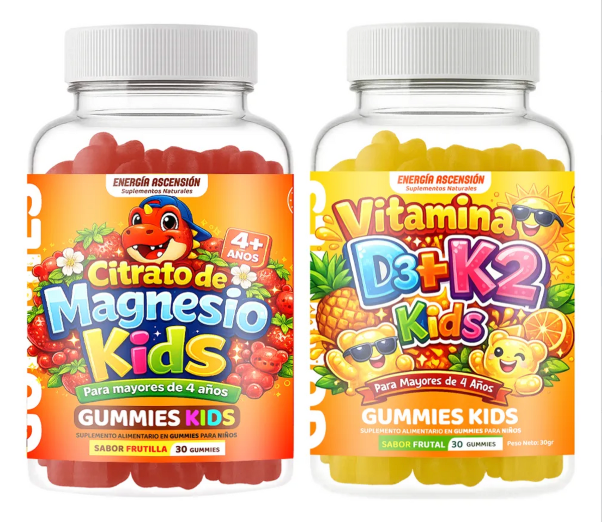 Citrato Magnesio + Vit D3 K2 Kids Crecimiento Defensas Niños