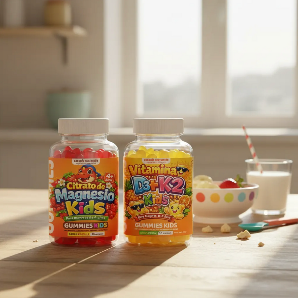 Citrato Magnesio + Vit D3 K2 Kids Crecimiento Defensas Niños