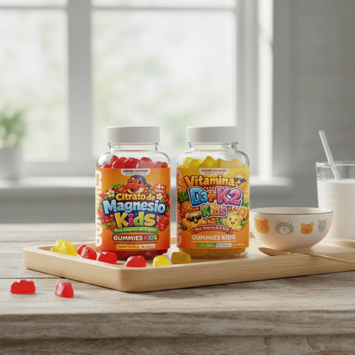Citrato Magnesio + Vit D3 K2 Kids Crecimiento Defensas Niños