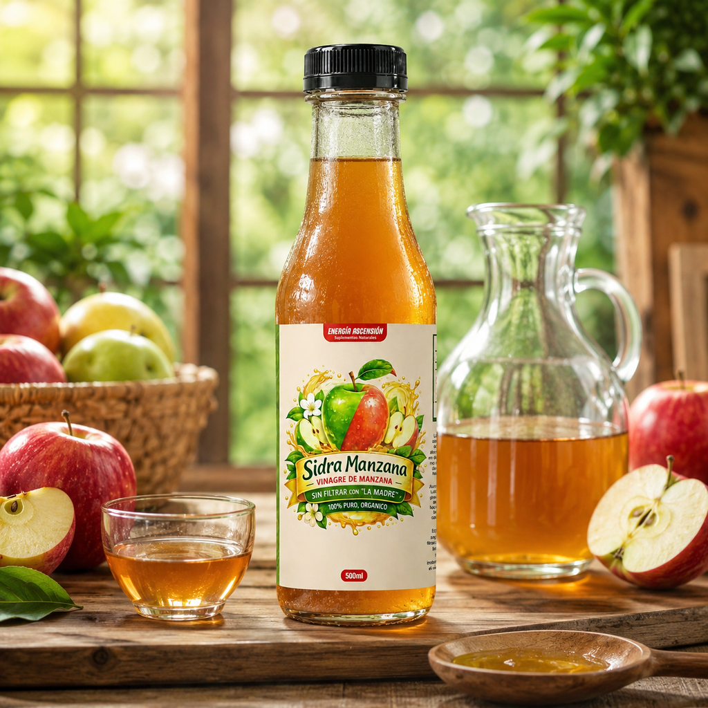 Sidra Vinagre De Manzana Con La Madre Pura 100% Natural