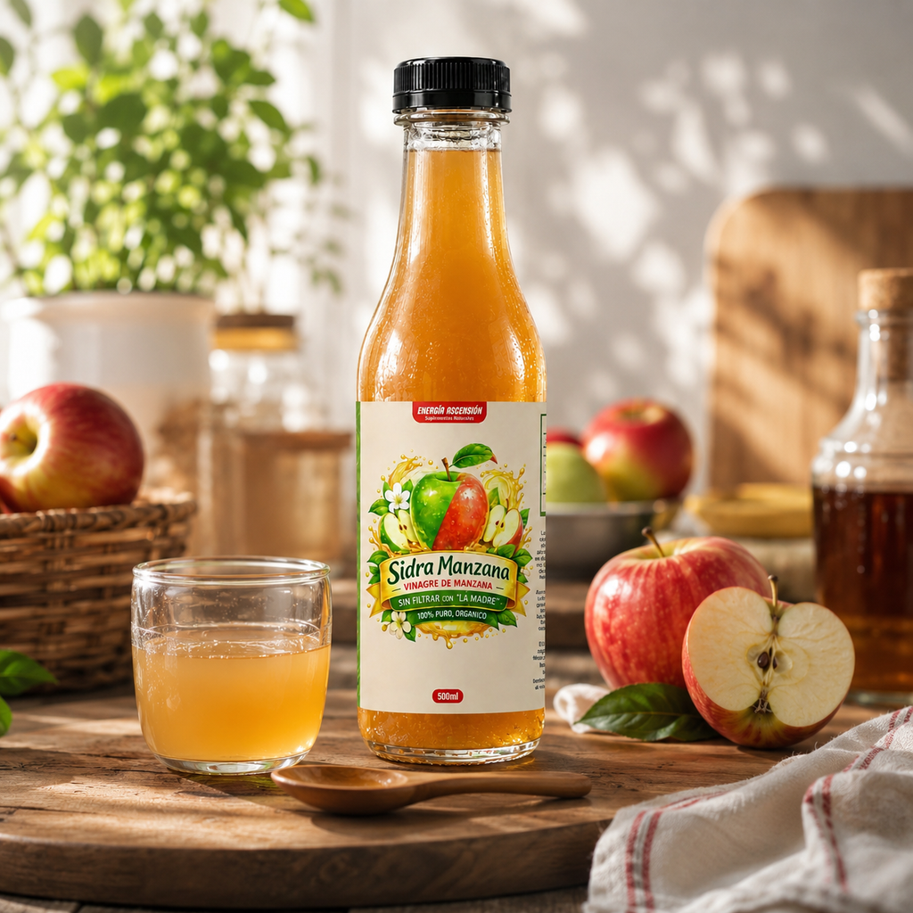 Sidra Vinagre De Manzana Con La Madre Pura 100% Natural