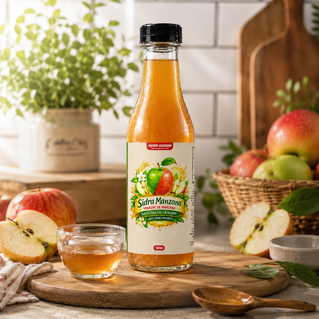 Sidra Vinagre De Manzana Con La Madre Pura 100% Natural