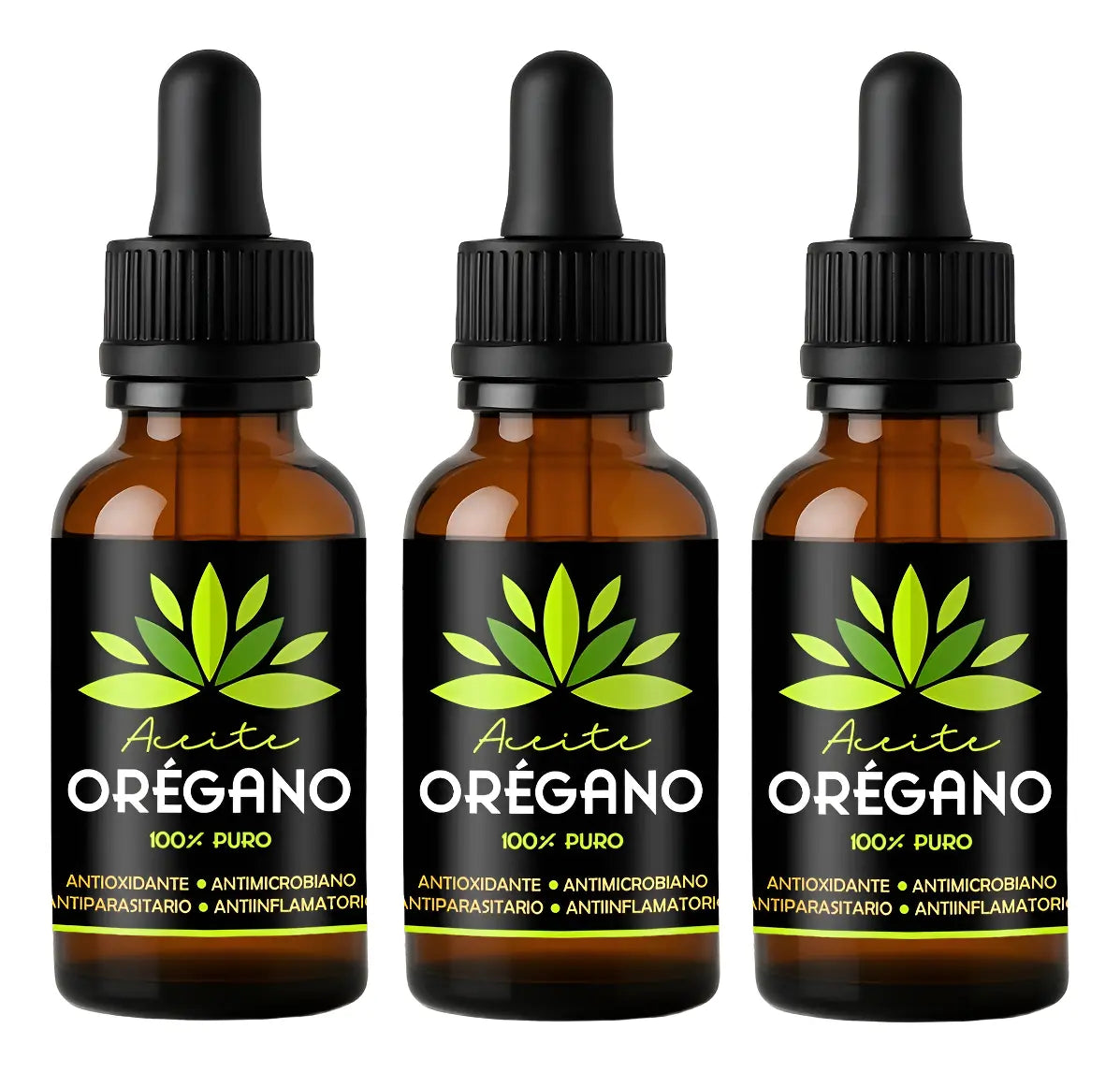 Pack Aceite De Orégano 30ml, Antiviral, Antibacteriano