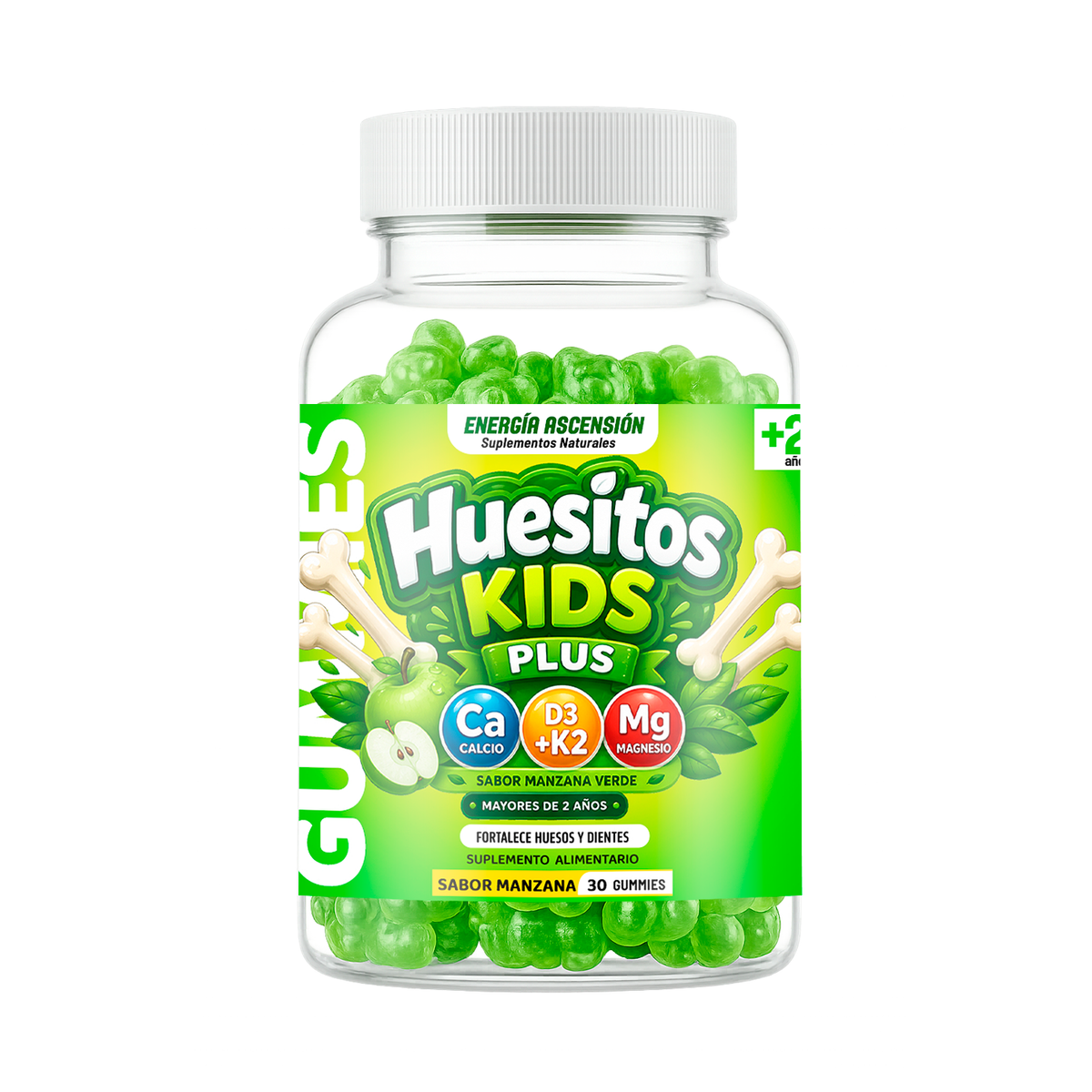 Huesitos Gummies Kids +2 hasta 7 años