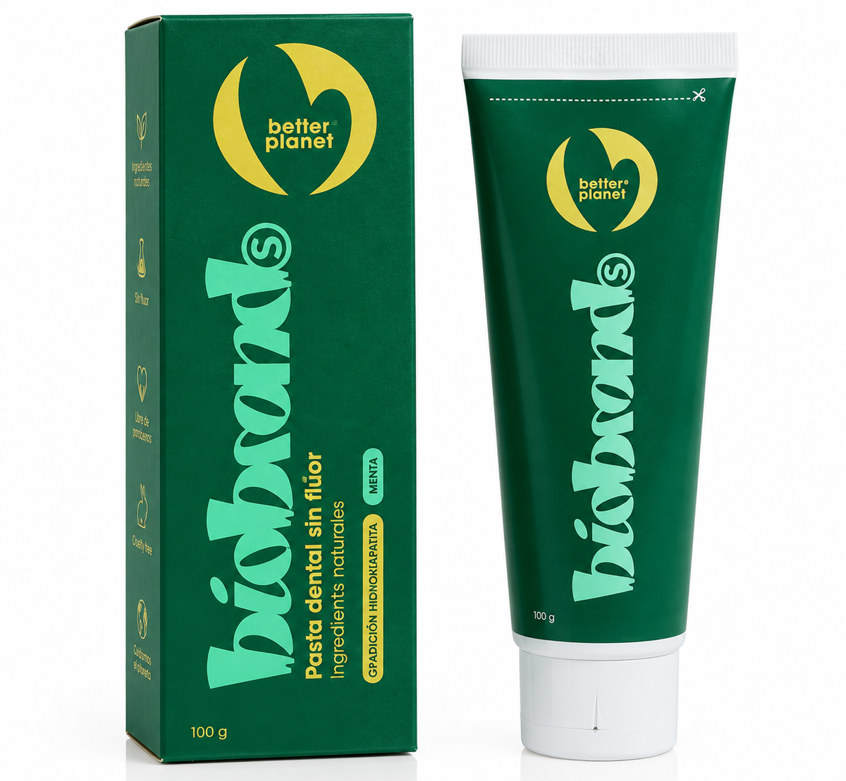Pasta Dental Natural Menta Sin Flúor 100 gr