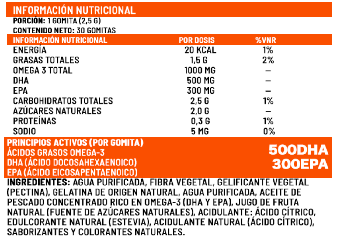 Omega 3 Plus Gummies Kids +8 años