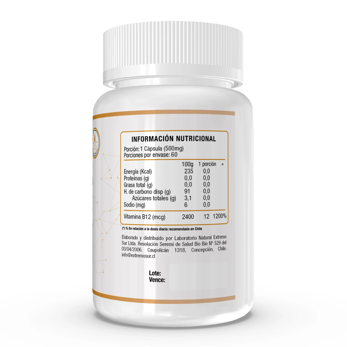 Vitamina B12 Metilcobalamina (60 Cápsulas)